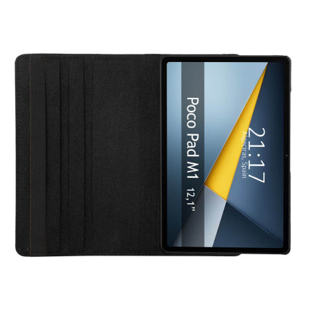 Funda Giratoria 360 para Xiaomi POCO Pad M1 color Negra