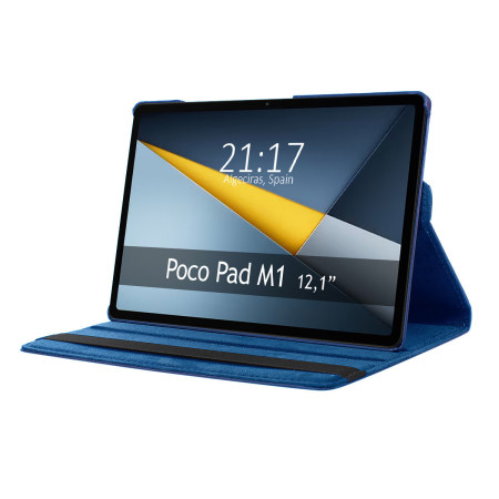 Funda Giratoria 360 para Xiaomi POCO Pad M1 color Azul
