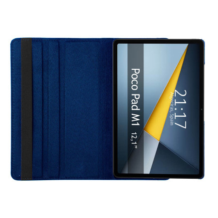 Funda Giratoria 360 para Xiaomi POCO Pad M1 color Azul