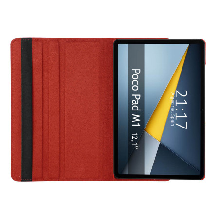Funda Giratoria 360 para Xiaomi POCO Pad M1 color Roja
