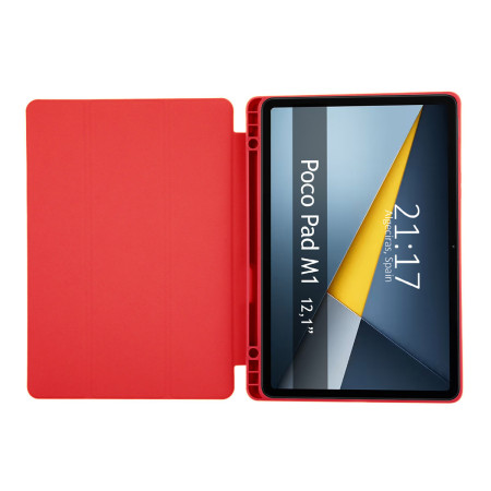 Funda con tapa Smart para Xiaomi POCO Pad M1 color Roja