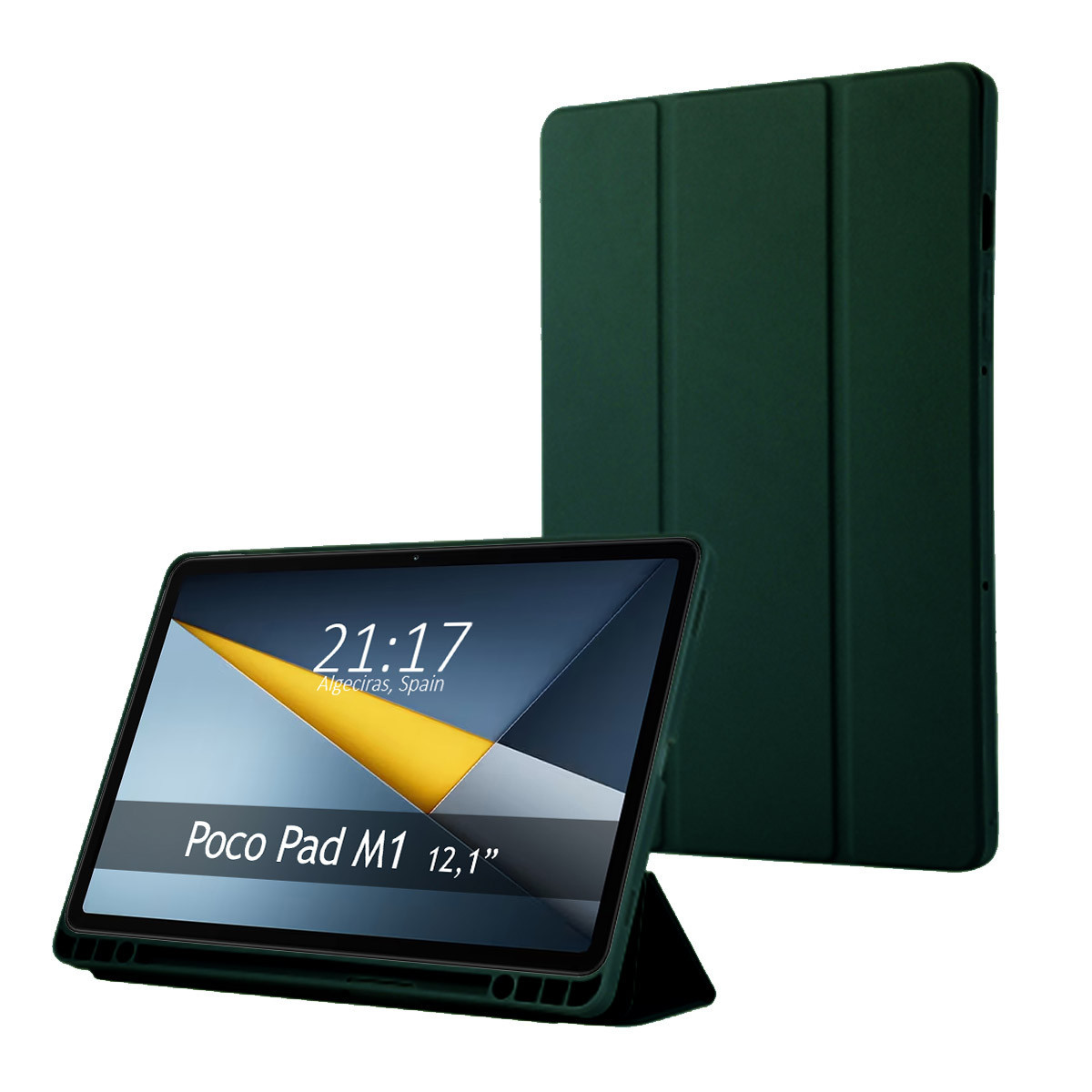 Funda con tapa Smart para Xiaomi POCO Pad M1 color Verde