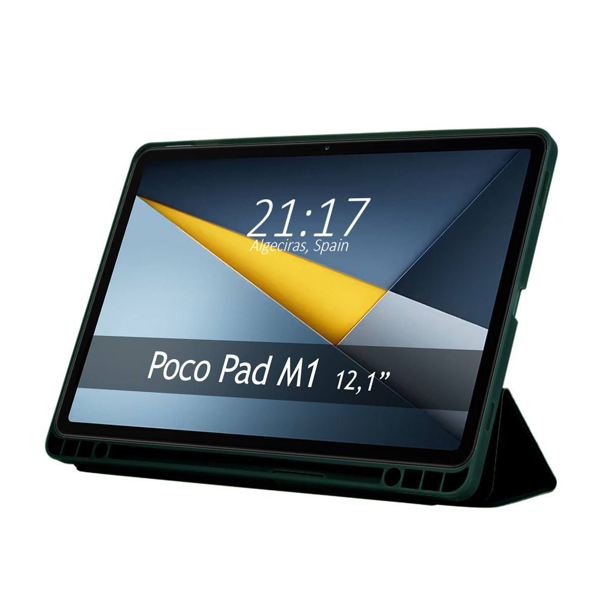 Funda con tapa Smart para Xiaomi POCO Pad M1 color Verde