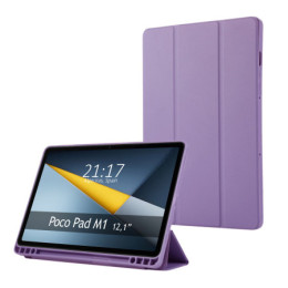 Funda con tapa Smart para Xiaomi POCO Pad M1 color Morada