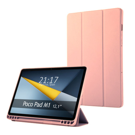 Funda con tapa Smart para Xiaomi POCO Pad M1 color Rosa