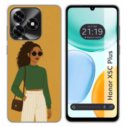 Funda Silicona para Huawei Honor X5c Plus diseño Mujer 02...