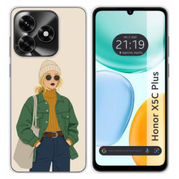 Funda Silicona para Huawei Honor X5c Plus diseño Mujer 03...