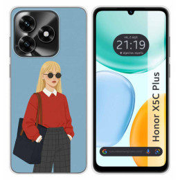 Funda Silicona para Huawei Honor X5c Plus diseño Mujer 04...