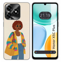 Funda Silicona para Huawei Honor X5c Plus diseño Mujer 05...