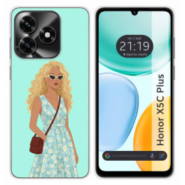 Funda Silicona para Huawei Honor X5c Plus diseño Mujer 07...