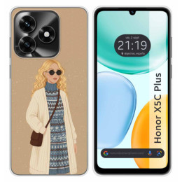 Funda Silicona para Huawei Honor X5c Plus diseño Mujer 10...