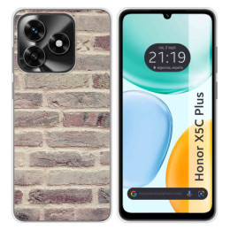 Funda Silicona para Huawei Honor X5c Plus diseño Ladrillo...