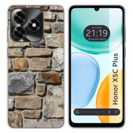 Funda Silicona para Huawei Honor X5c Plus diseño Ladrillo...