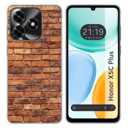 Funda Silicona para Huawei Honor X5c Plus diseño Ladrillo...