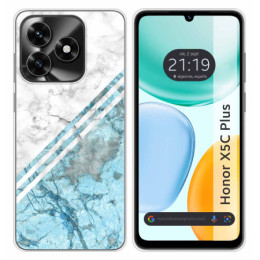 Funda Silicona para Huawei Honor X5c Plus diseño Mármol...