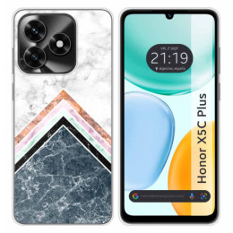 Funda Silicona para Huawei Honor X5c Plus diseño Mármol...