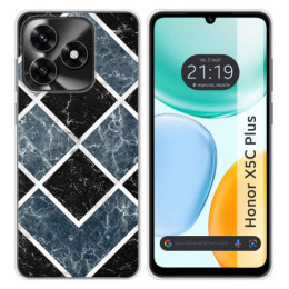 Funda Silicona para Huawei Honor X5c Plus diseño Mármol...
