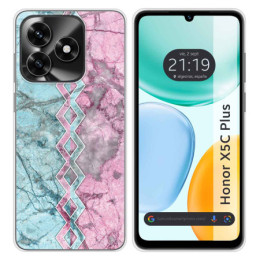 Funda Silicona para Huawei Honor X5c Plus diseño Mármol...