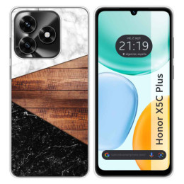 Funda Silicona para Huawei Honor X5c Plus diseño Mármol...