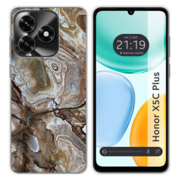 Funda Silicona para Huawei Honor X5c Plus diseño Mármol...