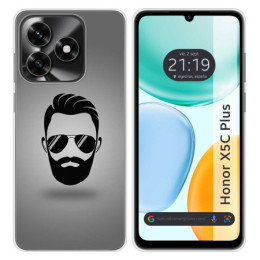 Funda Silicona para Huawei Honor X5c Plus diseño Barba...