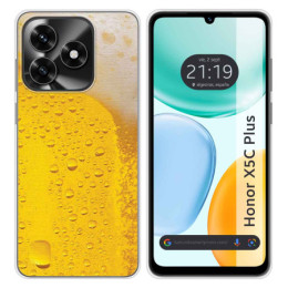 Funda Silicona para Huawei Honor X5c Plus diseño Cerveza...