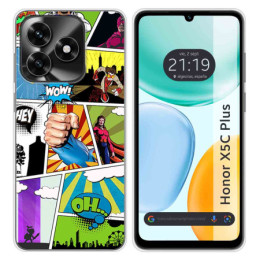 Funda Silicona para Huawei Honor X5c Plus diseño Comic...
