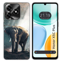 Funda Silicona para Huawei Honor X5c Plus diseño Elefante...