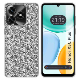 Funda Silicona para Huawei Honor X5c Plus diseño Letras...
