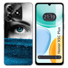 Funda Silicona para Huawei Honor X5c Plus diseño Ojo Dibujos