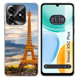 Funda Silicona para Huawei Honor X5c Plus diseño Paris...