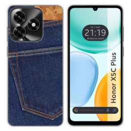 Funda Silicona para Huawei Honor X5c Plus diseño Vaquero...