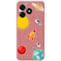 Funda Silicona Líquida Rosa para Huawei Honor X5c Plus diseño Espacio Dibujos