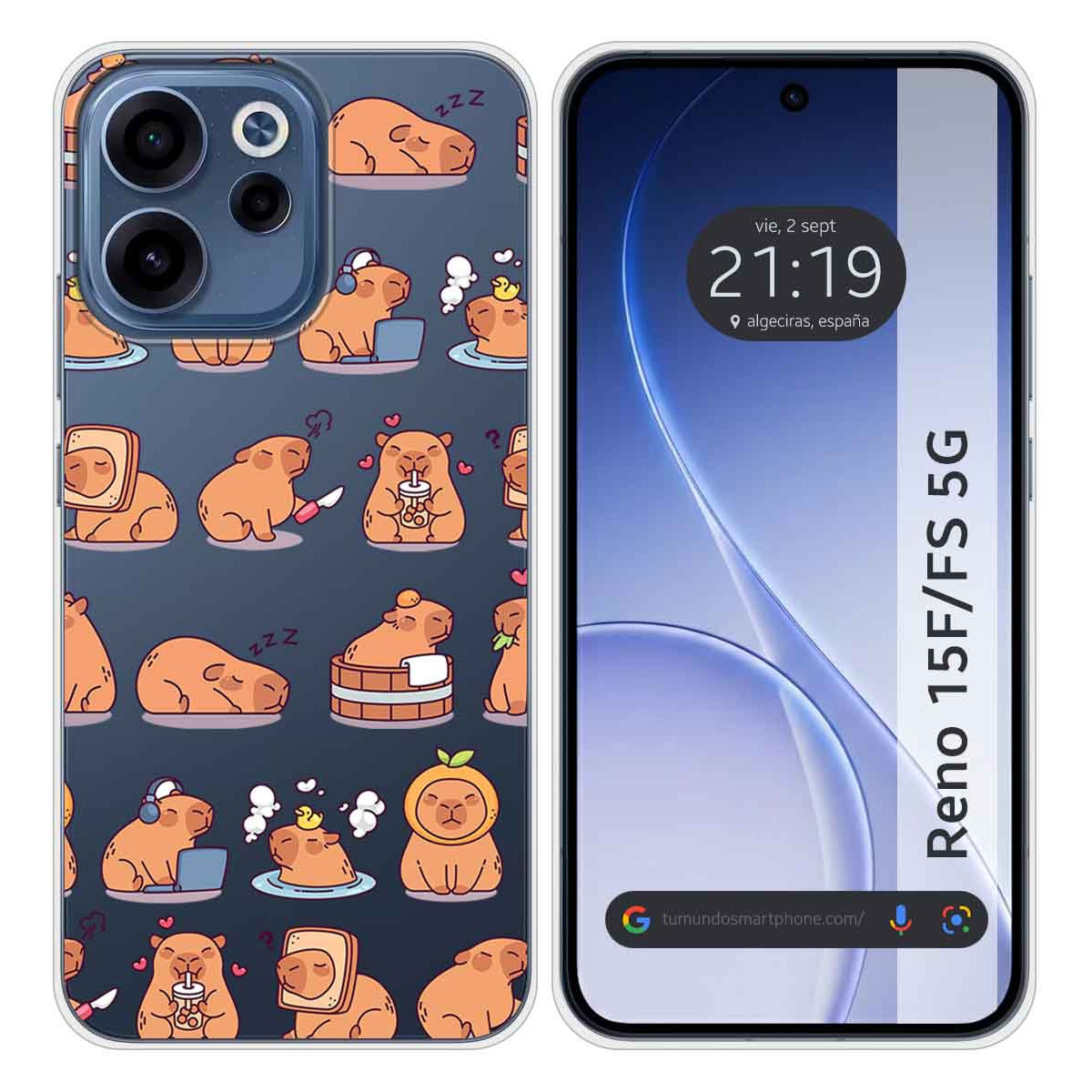 Funda Silicona Transparente para Oppo Reno 15 F...