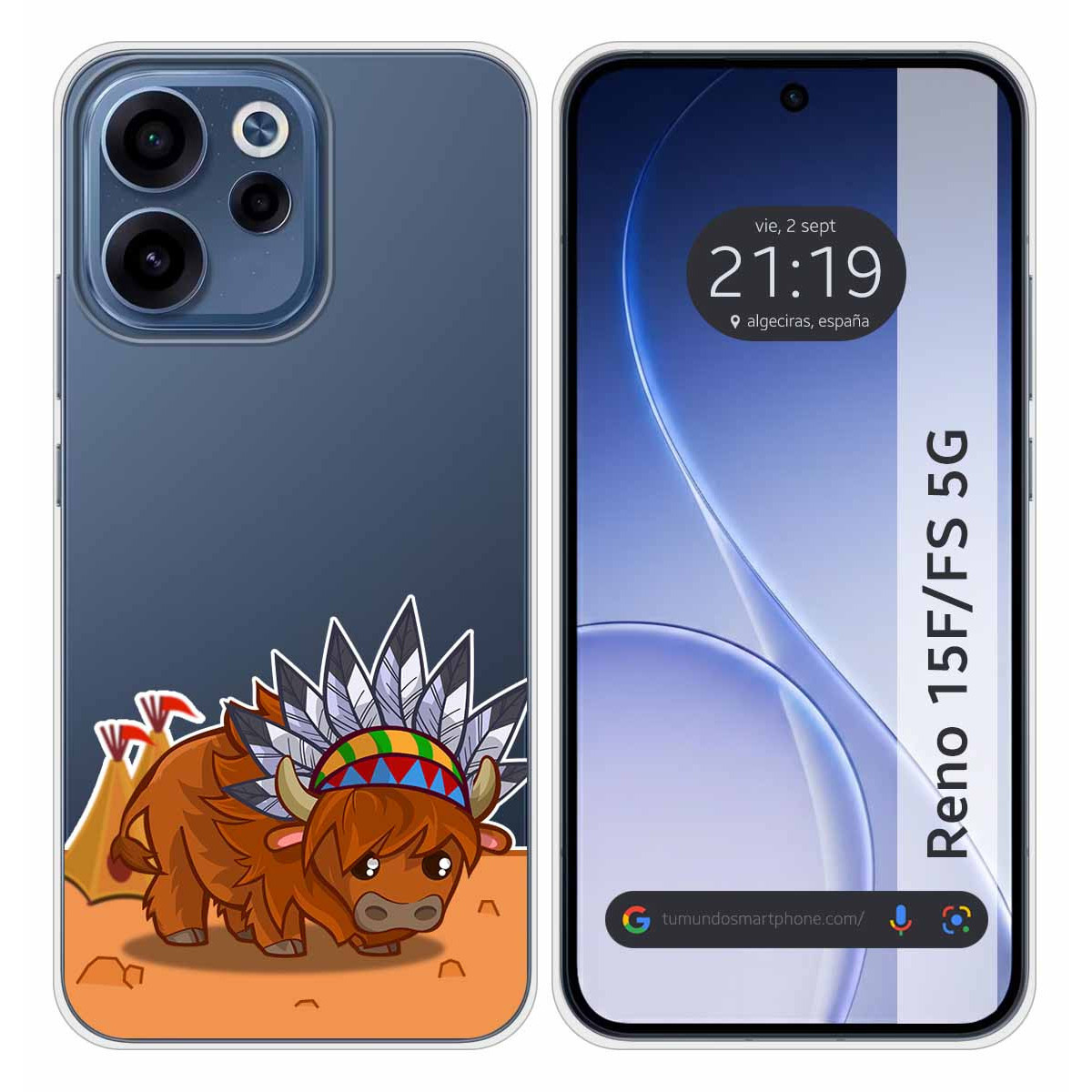 Funda Silicona Transparente para Oppo Reno 15 F...