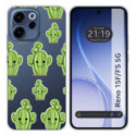 Funda Silicona Transparente para Oppo Reno 15 F / 15F 5G diseño Cactus Dibujos