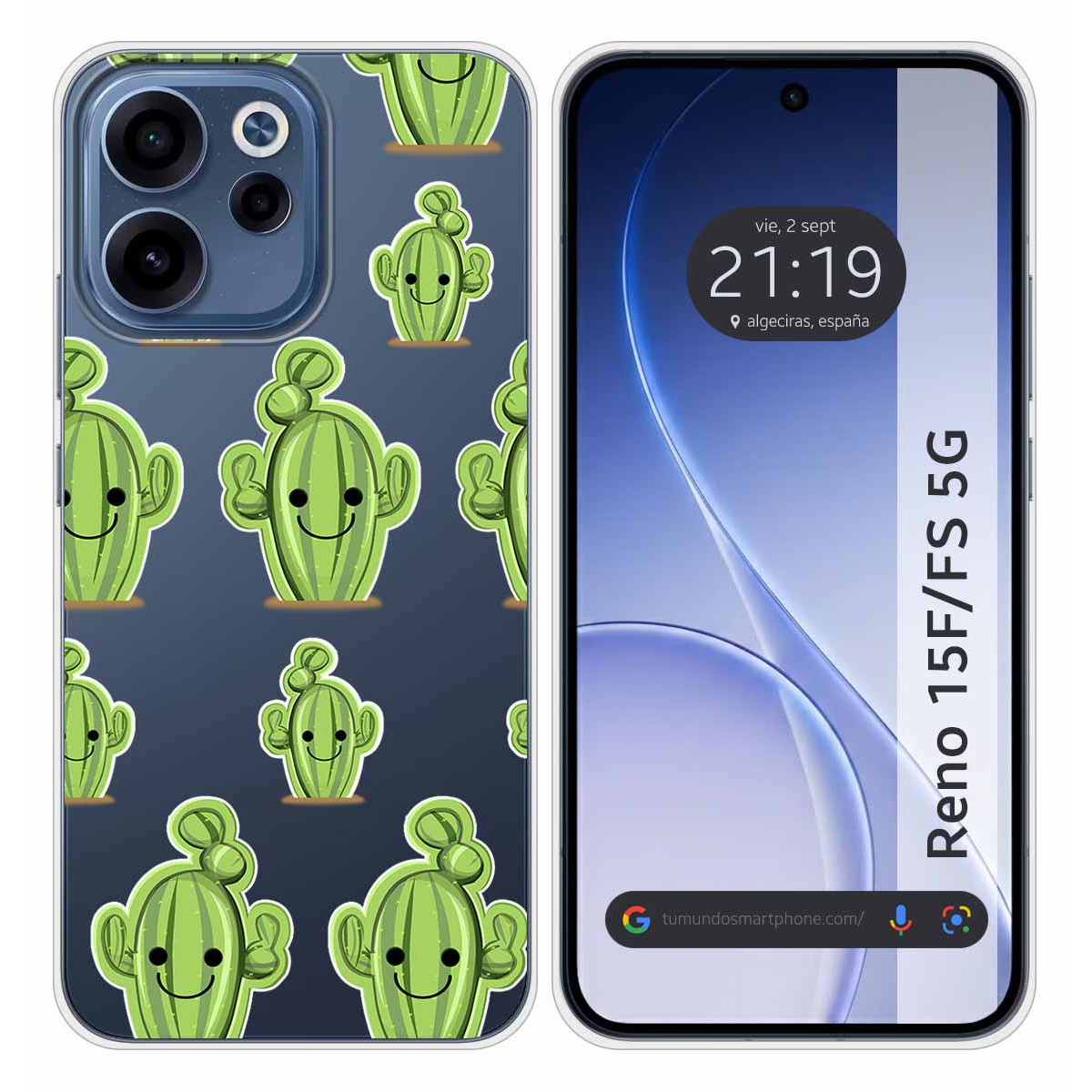 Funda Silicona Transparente para Oppo Reno 15 F...