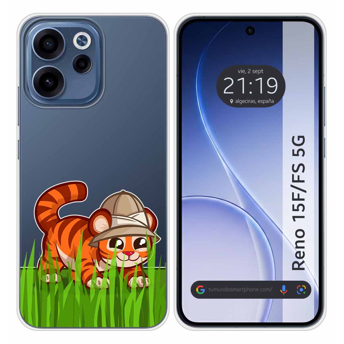 Funda Silicona Transparente para Oppo Reno 15 F...