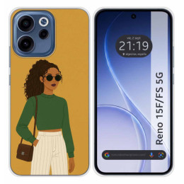 Funda Silicona para Oppo Reno 15 F / 15F 5G diseño Mujer...