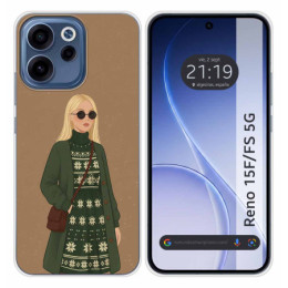 Funda Silicona para Oppo Reno 15 F / 15F 5G diseño Mujer...