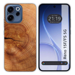 Funda Silicona para Oppo Reno 15 F / 15F 5G diseño Madera...