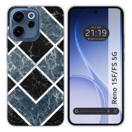 Funda Silicona para Oppo Reno 15 F / 15F 5G diseño Mármol...