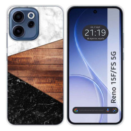 Funda Silicona para Oppo Reno 15 F / 15F 5G diseño Mármol...