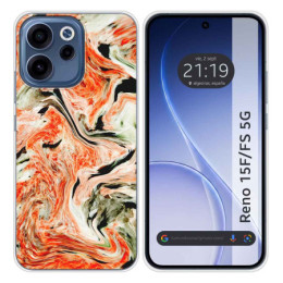 Funda Silicona para Oppo Reno 15 F / 15F 5G diseño Mármol...