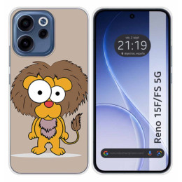 Funda Silicona para Oppo Reno 15 F / 15F 5G diseño Leon...