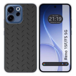 Funda Silicona para Oppo Reno 15 F / 15F 5G diseño Metal...