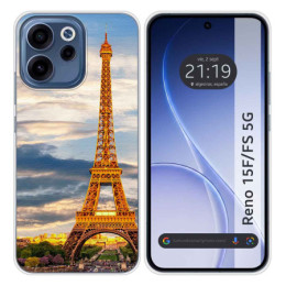 Funda Silicona para Oppo Reno 15 F / 15F 5G diseño Paris...