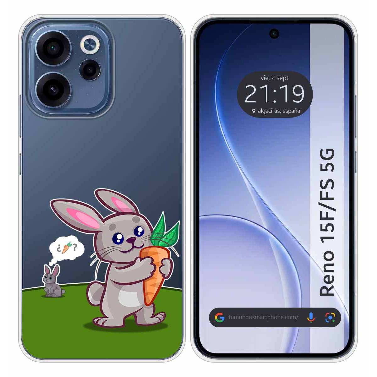 Funda Silicona Transparente para Oppo Reno 15...