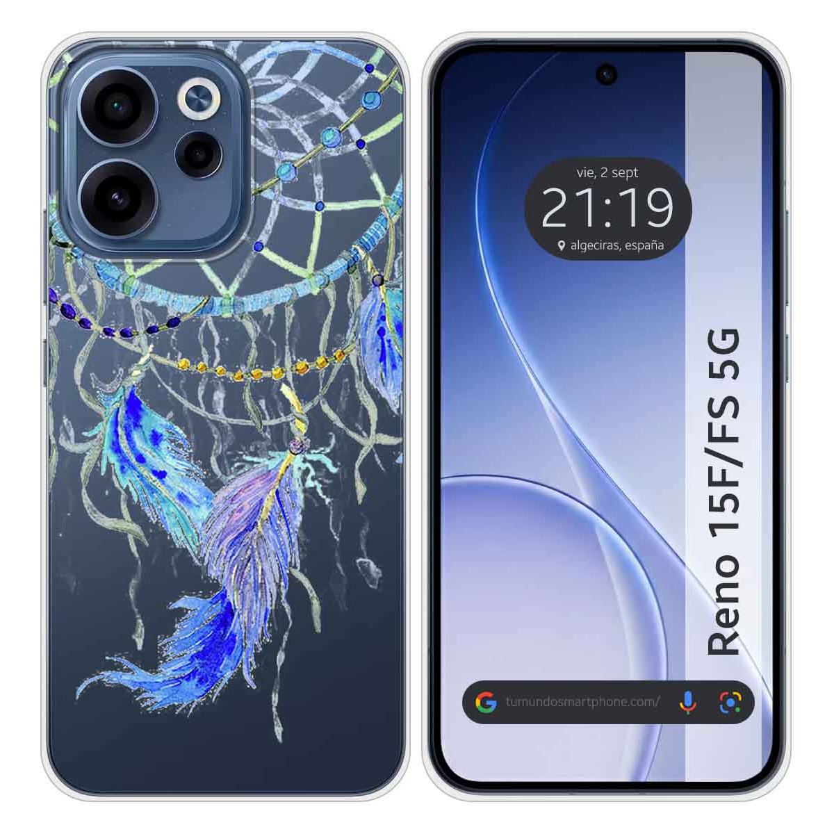 Funda Silicona Transparente para Oppo Reno 15...