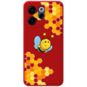Funda Silicona Líquida Roja para Oppo Reno 15 FS / 15FS 5G diseño Abeja Dibujos